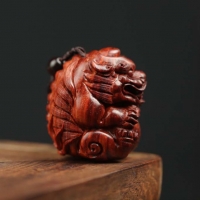 比丘紫檀手把件吊饰