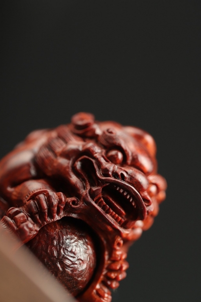 比丘紫檀手把件吊饰