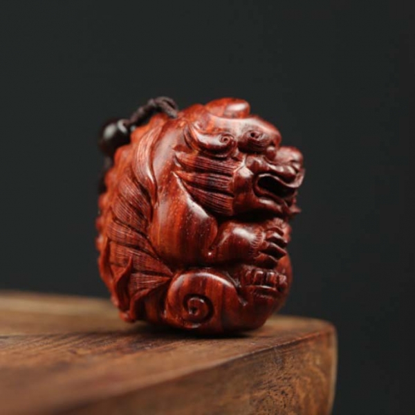 比丘紫檀手把件吊饰