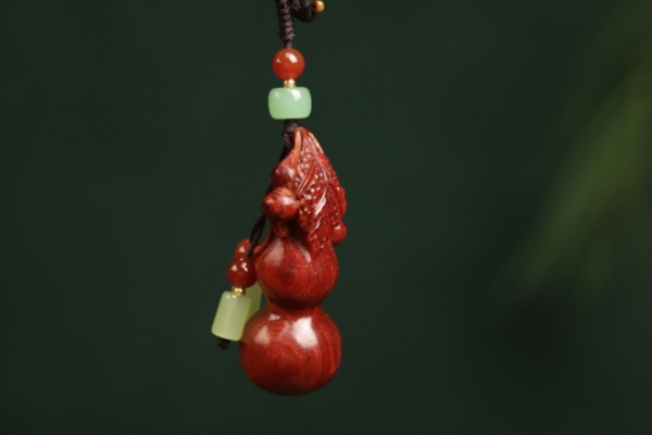 紫檀小葫芦手把件