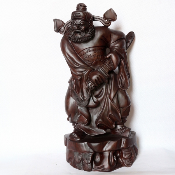 钟馗摆件黑檀木风水用品镇宅雕像