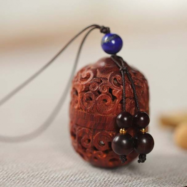 香盒吊坠紫檀木装饰品