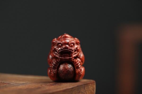 比丘紫檀手把件吊饰